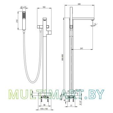 Смеситель Deante Hiacynt BQH 017M картинка 3